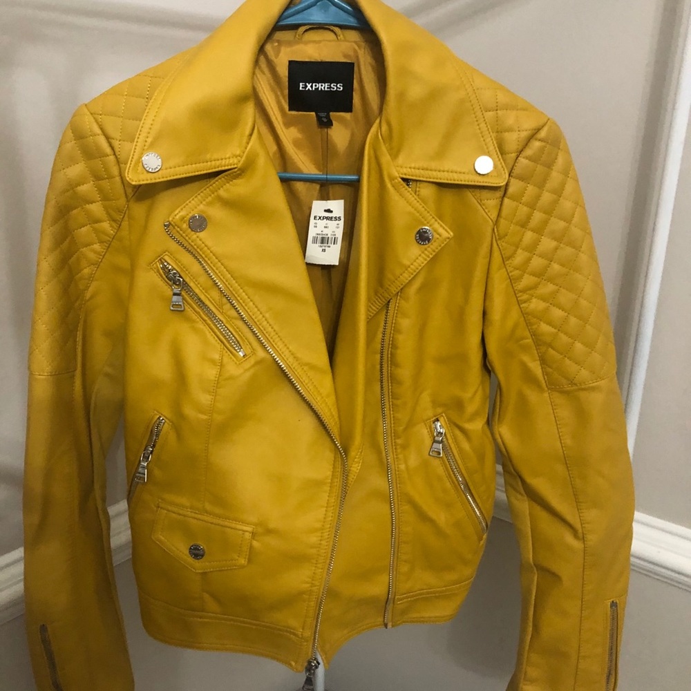 Express leather jacket size xs